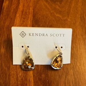 Kendra Scott Citrine Drop Earrings NWOT